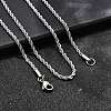 Tarnish Resistant 304 Stainless Steel Rope Chain Necklaces STAS-S029-01-2