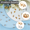 100Pcs 2 Colors Brass Friction Ear Nuts KK-BBC0028-59-6