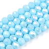 Electroplate Glass Beads Strands LS-EGLA-A034-P6mm-B14-1