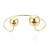 Brass Cuff Bracelets for Women BJEW-N035-08G-4