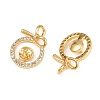 Brass Micro Pave Clear Cubic Zirconia Peg Bails X1-KK-B137-16G-2