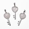 Natural Quartz Crystal Pendants G-I321-06P-18-1