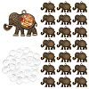   DIY Blank Elephant Pendant Making Kit DIY-PH0021-41-1