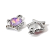 UV Plating Alloy Glass Pendants FIND-K032-07P-2