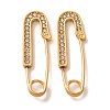 304 Stainless Steel Rhinestone Safety Pin SA-CBAE39F-03G-B-1