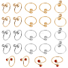 ARRICRAFT 40Pcs 2 Colors Brass Finger Ring Rhinestone Settings KK-AR0002-12-1