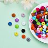 CHGCRAFT 150Pcs 15 Style Food Grade Eco-Friendly Silicone Abacus Beads SIL-CA0001-24-5