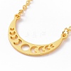 Alloy Moon Phase Pendant Necklace for Women LS-NJEW-G030-01G-1