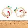 Rack Plating Alloy Enamel Pendants FIND-A040-04KCG-01-3