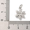 Rack Plating Brass Micro Pave Clear Cubic Zirconia Charms KK-U030-19P-3