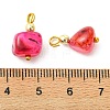 Natural Agate(Dyed & Heated) Tumbled Stone Pendants PALLOY-JF05540-03-3
