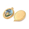 304 Stainless Steel Enamel Pendants STAS-U061-48G-01-2