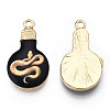 Printed Alloy Enamel Pendants ENAM-N056-178-01-1