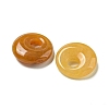 Natural Topaz Jade Donut/Pi Disc Charms X-G-G142-02C-2