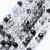 Natural Black Rutilated Quartz Beads Strands G-J369-18-2mm-1