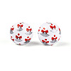 Spray Painted Schima Wood Beads WOOD-T032-36A-3