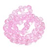 Electroplate Baking Paint Transparent Glass Beads Strands GL-CBA17FF-02J-1