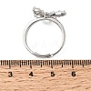 Brass Micro Pave Clear Cubic Zirconia Cuff Open Ring CU-CBA5C10-10P-5