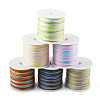  6 Rolls 6 Colors Segment Dyed Nylon Chinese Knotting Cord NWIR-TA0001-04-8