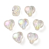 UV Plating Rainbow Iridescent Acrylic Beads OACR-F004-05G-1