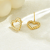 Elegant and Versatile Heart Brass Stud Earrings EW6078-2