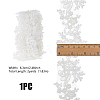 2Yards Polyester Flower Embroidery Lace Trim with Glass Beads OCOR-DC0001-27A-2