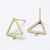 Brass Stud Earring Findings KK-F728-29G-NF-2