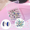 40Pcs 8 Styles Alloy Glass & Iron Rhinestone Spacer Beads FIND-TA0008-70B-5