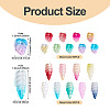 120Pcs 2 Styles Autumn Theme Two-Tone Transparent Glass Charms EGLA-TA0013-49-4