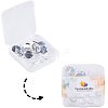 Clear Domed Glass Cabochon Cover and Brass Lever Back Earring Settings for DIY DIY-PH0001-60S-6