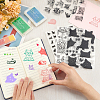 CRASPIRE 4 Sheets 4 Styles PVC Plastic Stamps DIY-CP0010-10-3