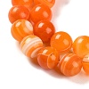 Natural Striped Agate/Banded Agate Beads Strands G-Z060-A01-C17-4