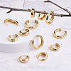 YILISI 6 Pairs 3 Styles Brass Huggie Hoop Earrings EJEW-YS0001-01-4
