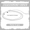 2Pcs Brass Micro Pave Cubic Zirconia Cable Chains Bracelets for Women BJEW-LP0011-12-2