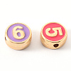 Alloy Enamel Beads ENAM-R055-04-RS-4