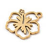 Golden Plated 304 Stainless Steel Pendants STAS-L271-01G-02-2