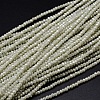 Faceted Rondelle Full Rainbow Plated Electroplate Glass Beads Strands X-EGLA-M004-2mm-A17-1