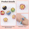   60Pcs 6 Color Handmade Polymer Clay Rhinestone Beads PORC-PH0001-38-4