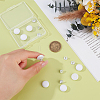 24Pcs Pure Cotton Covered Iron Buttons BUTT-BC0001-19C-3