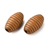 Spray Painted Wooden European Beads WOOD-A029-04C-2