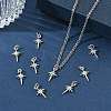 SHEGRACE Brass Micro Pave Cubic Zirconia Pendants XGRQ3D285-480P-5