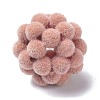 Flocky Resin Woven Beads RESI-F025-01A-1