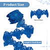 Grenadine Mesh Flower Lace Trim with Plastic Pearl Beads OCOR-WH0082-356-2