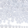 150Pcs 3 Styles  ABS Plastic Imitation Pearl Round Beads KY-SP0001-63B-6