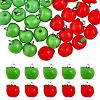 CHGCRAFT 36Pcs 2 Colors Opaque Apple Resin Charms RESI-CA0001-54-1
