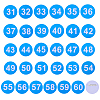 1 Set Round ABS Plastic Number 31~60 Brooches Sets JEWB-OC0001-02C-1