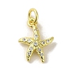 Brass Micro Pave Cubic Zirconia Charms KK-M283-22F-01-1