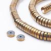 Electroplate Non-Magnetic Synthetic Hematite Beads Strands G-F510-03G-8mm-1