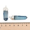 Natural Quartz Crystal Pointed Pendants G-P253-03S-10-3