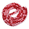 Crackle Baking Painted Imitation Jade Glass Beads Strands DGLA-T003-6mm-11-3